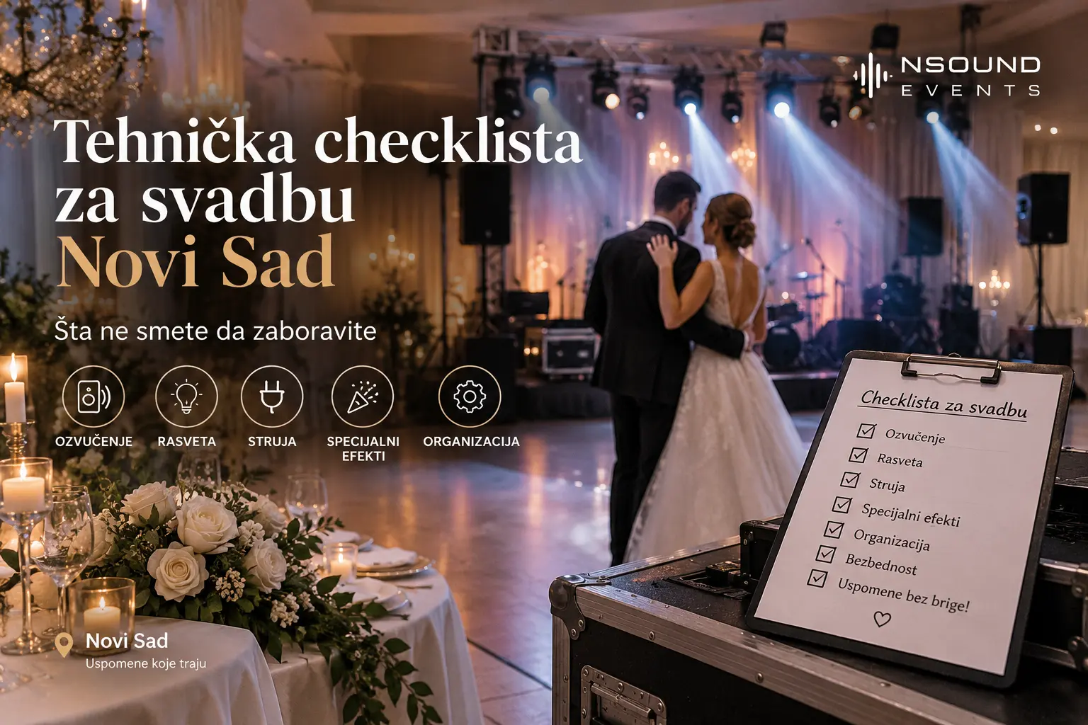 Tehnička checklista za svadbu u Novom Sadu
